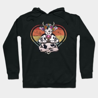 Namaste Yoga Meditation Cow Hoodie